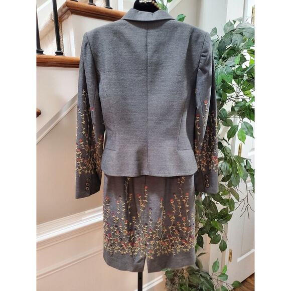 Lauren Taylors Women Gray Polyester Single Breasted Blazer & Dress 2 Pcs Suit 10 - Picture 8 of 14